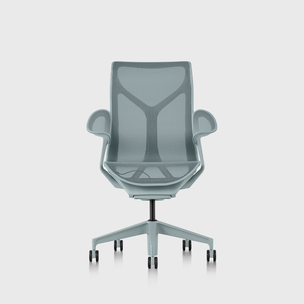 Cosm Chair, Glacier - Mid Back - Leaf Arms